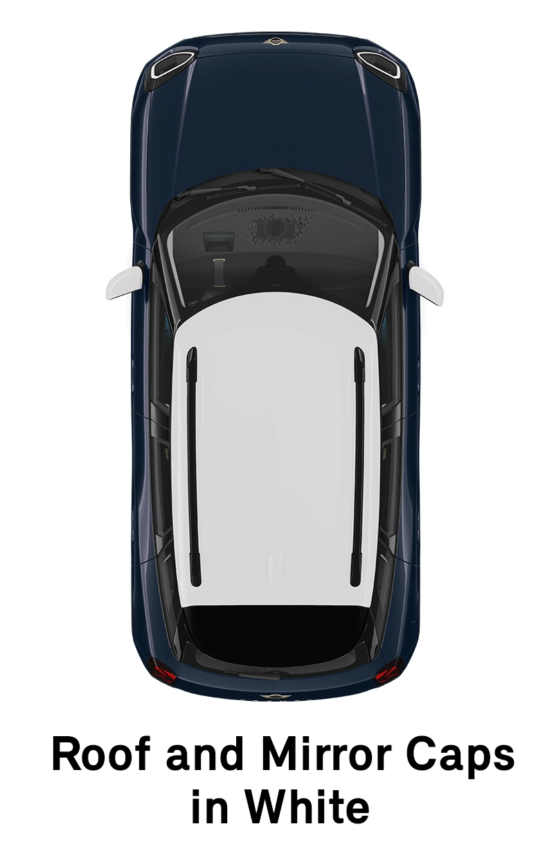 MINI Roof: Roof and Mirror Caps in White