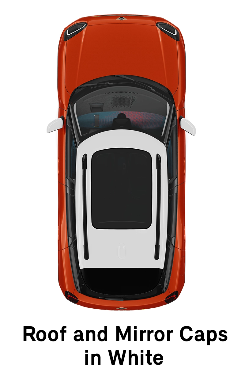 MINI Roof: Roof and Mirror Caps in White