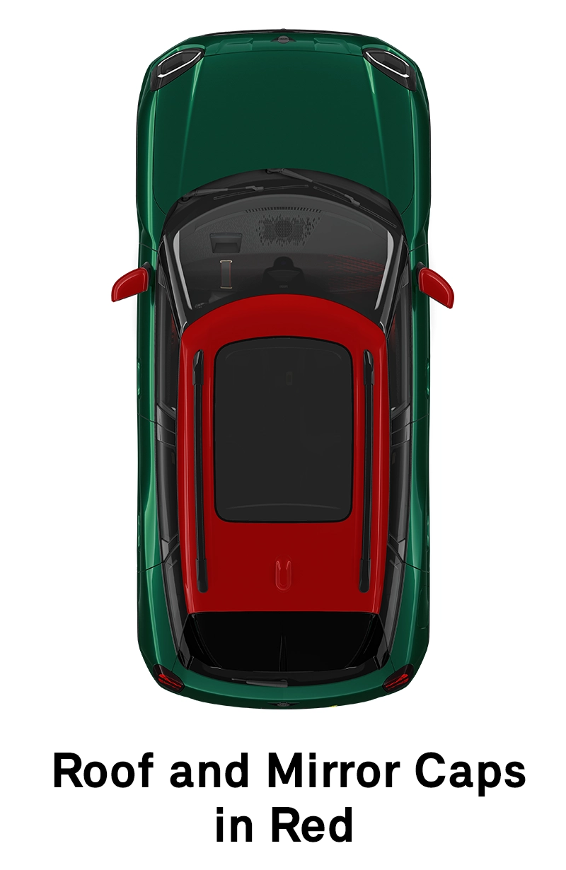 MINI Roof: Roof and Mirror Caps in Red