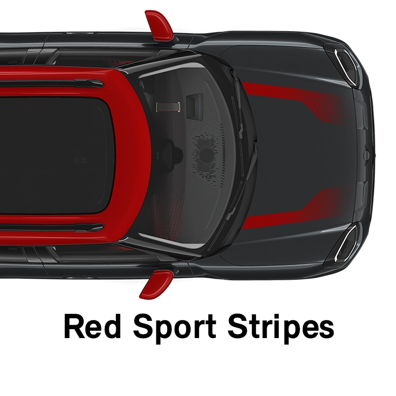 MINI Bonnet Stripes: Red Sport Stripes