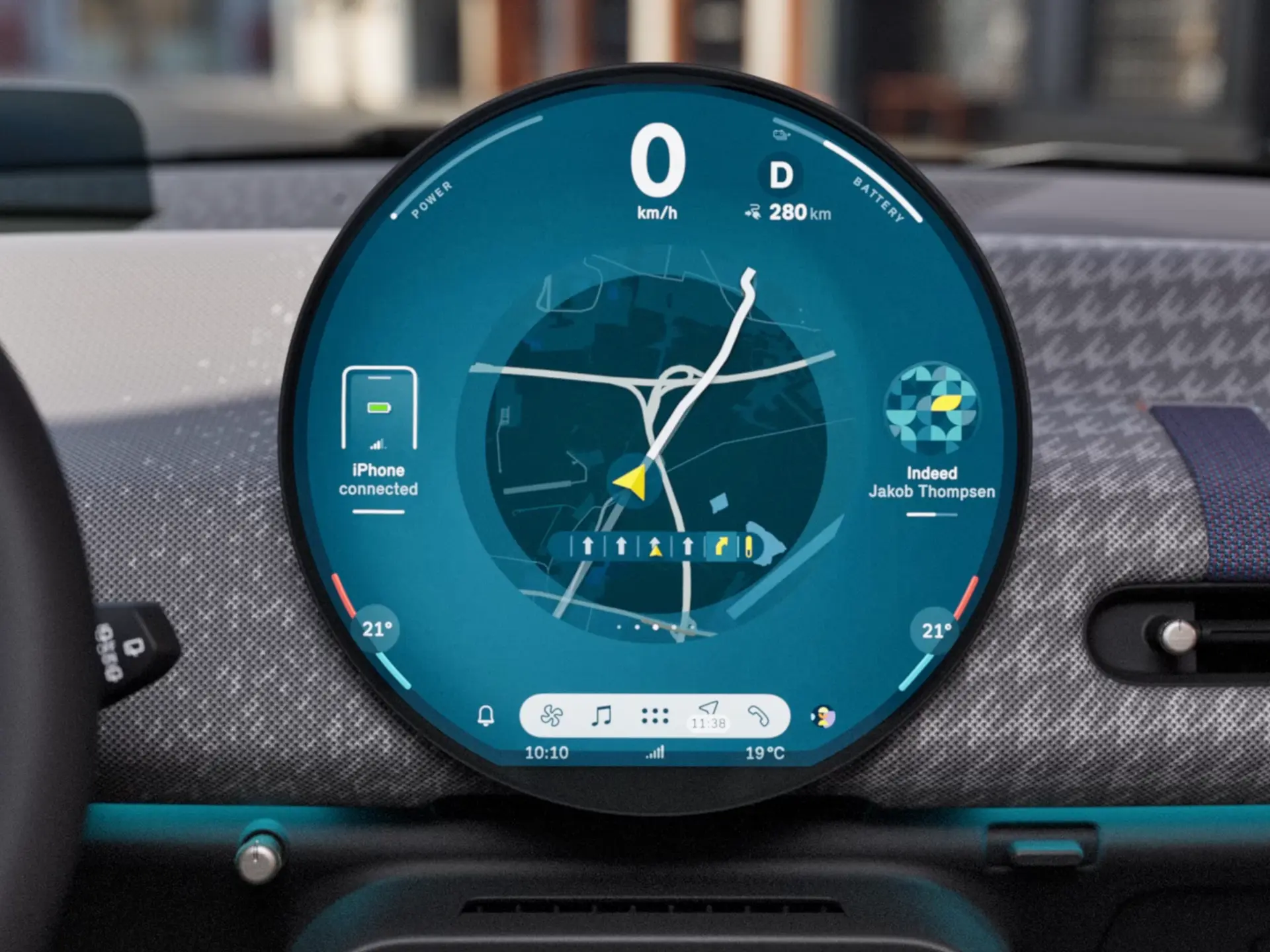 All-Electric MINI Cooper - Round Display