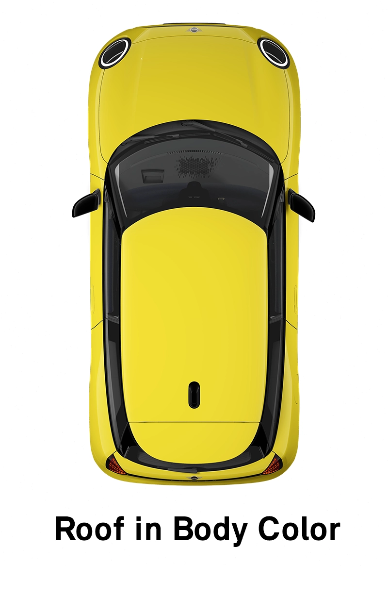 MINI Roof: Roof and Mirror Caps in Body Colour