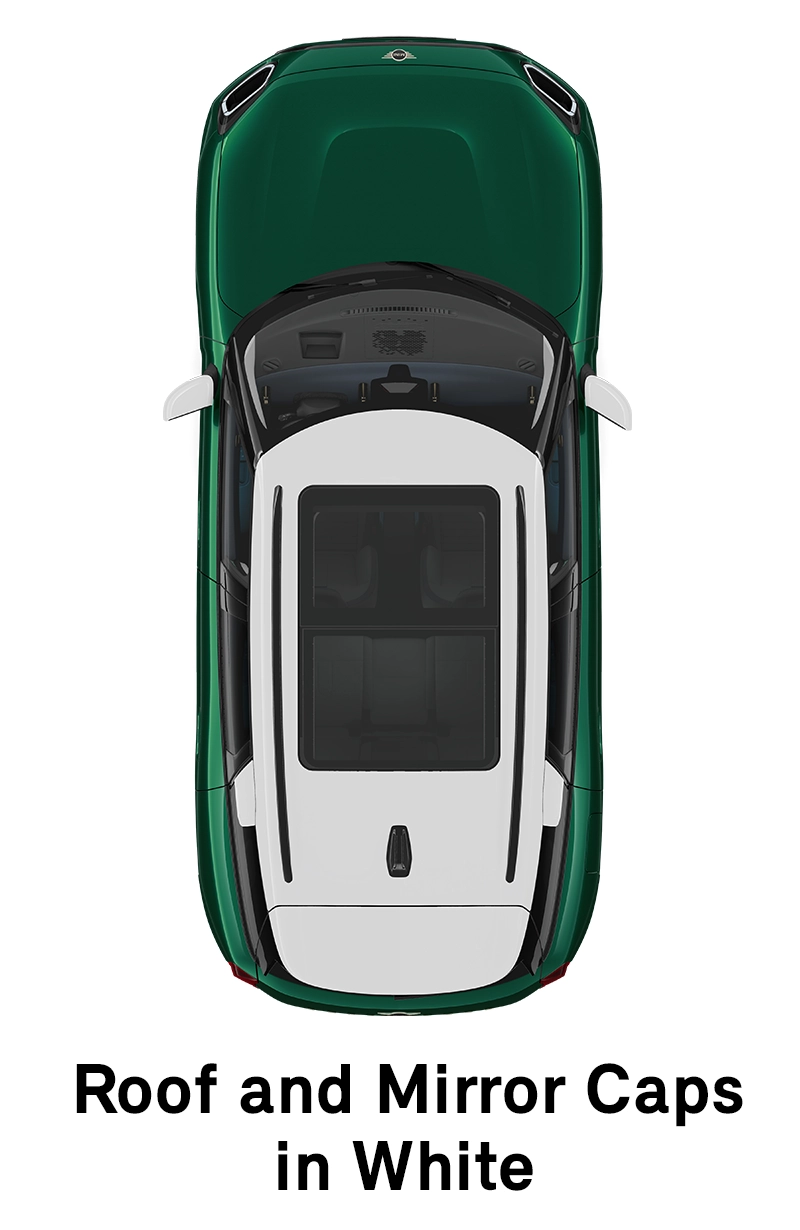  MINI - equipment - classic style roof and mirror caps in white
