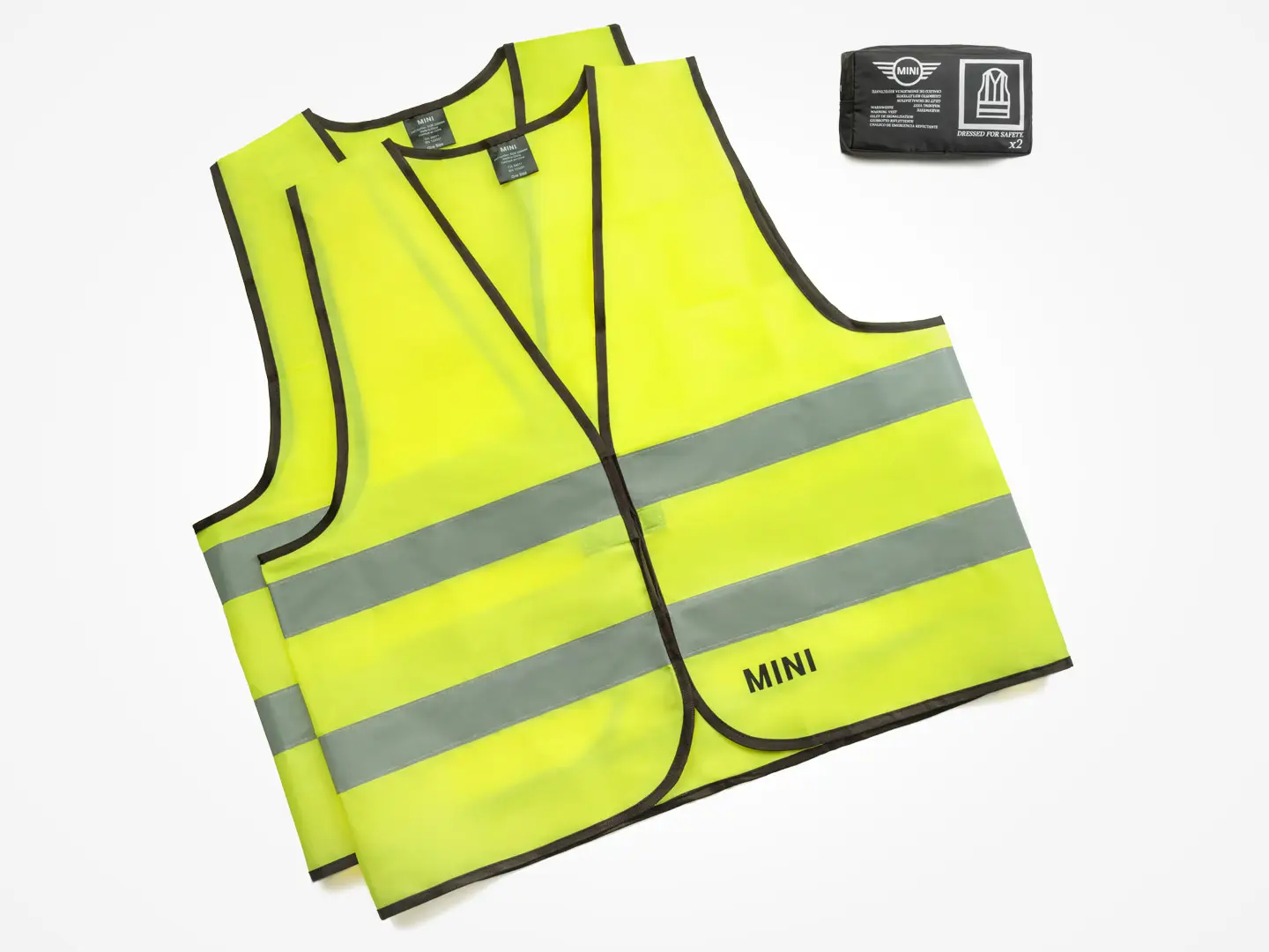 Yellow reflective MINI Safety Vest.
