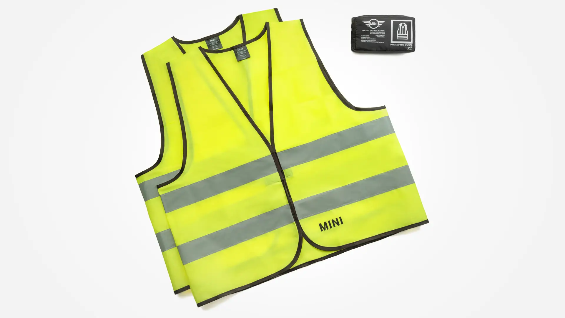 Yellow reflective MINI Safety Vest.