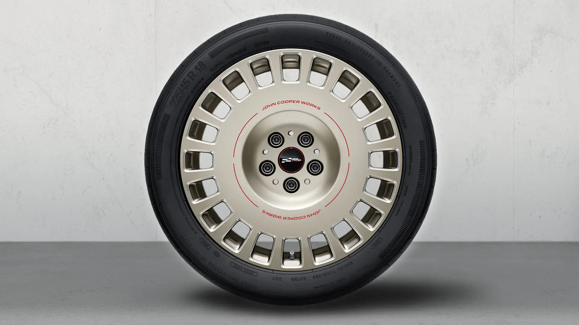 18" JCW Rallye Spoke 992 Bicolor Alloy casted Wheel (Vibrant Silver, polished), summer complete wheel set