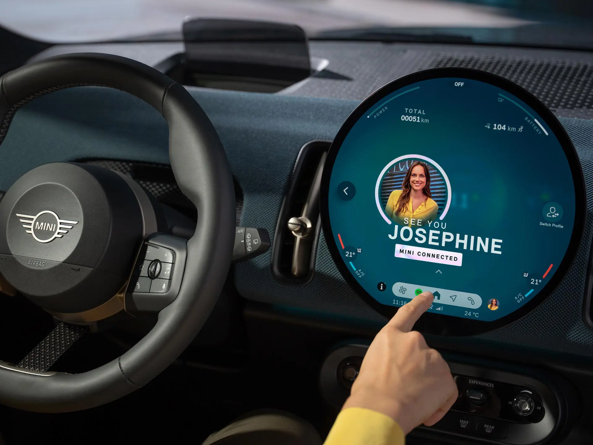View of MINI connected.
