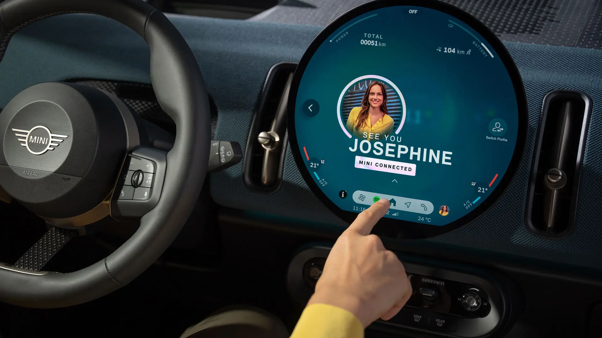 View of MINI connected.